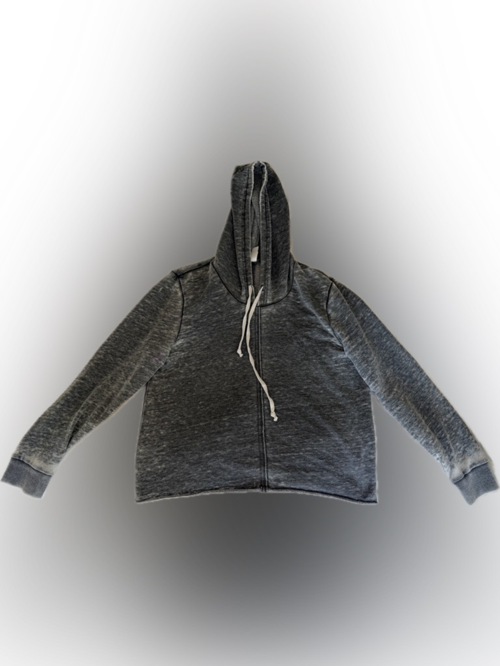 Alternative Heather Blue Gray Hooded Sweatshirt women’s small